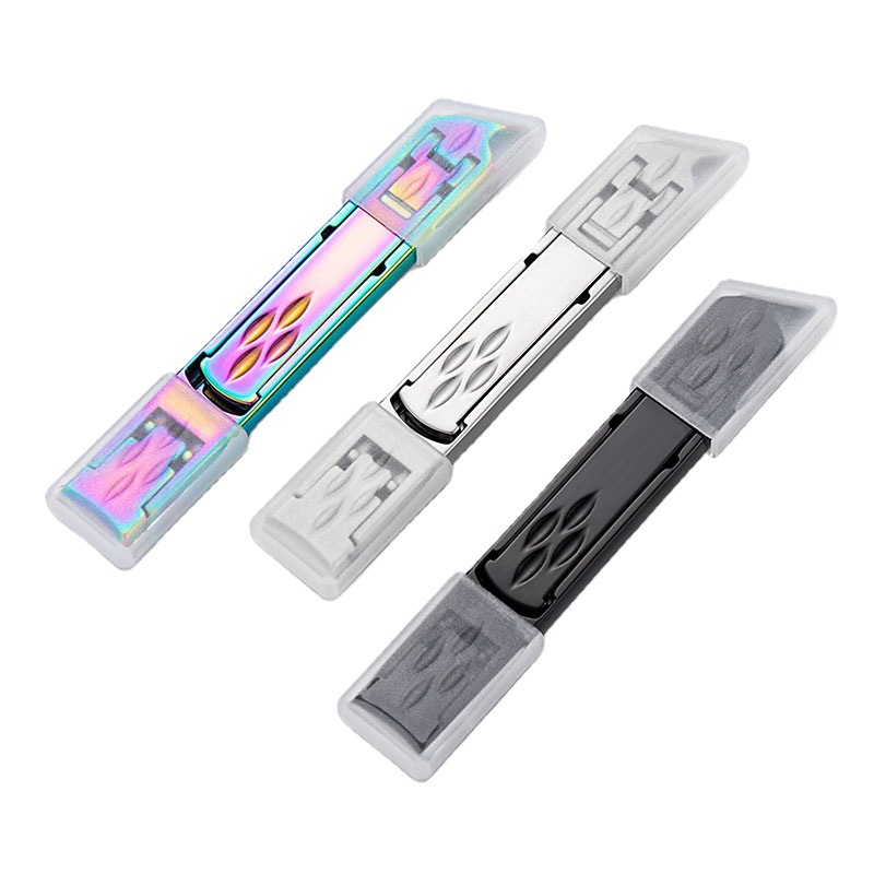 Splash-proof foldable double-ended stainless steel nail clippers