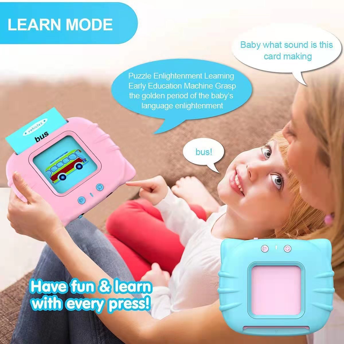 🔥HOT SALE🙋‍♀️Early Learning Card And Reading Toy