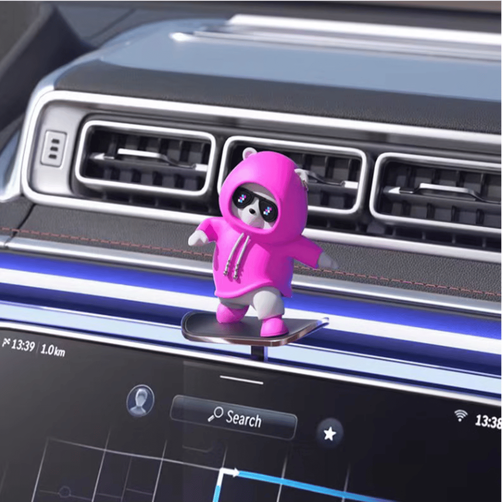 Tiktok Summer Sale🎉Skating Panda Bear Car Ornaments