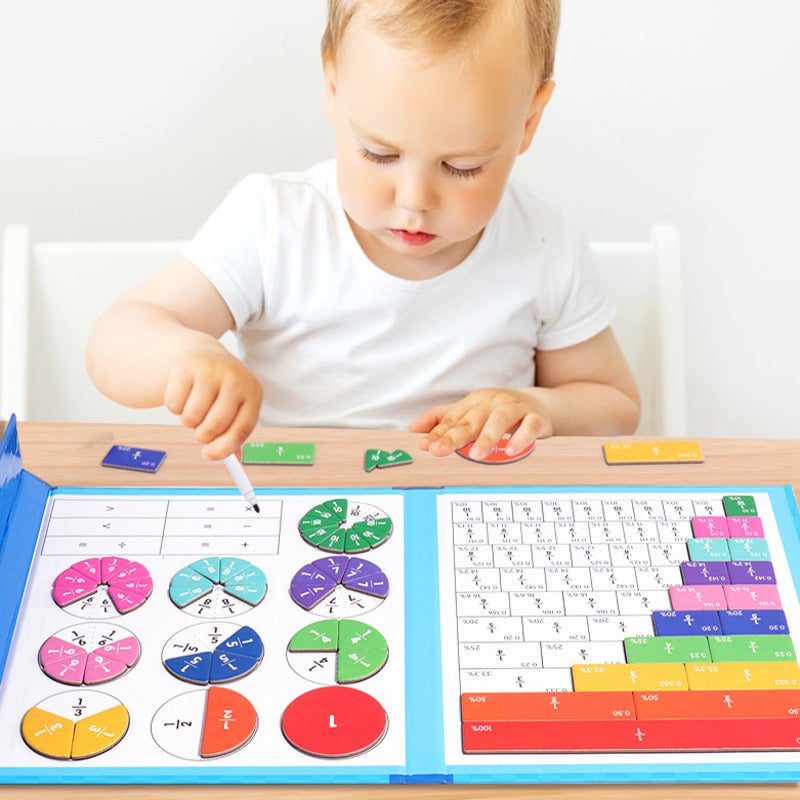 🔥Last Day Promotion 70% OFF🔥Montessori Magnetic Book Fraction Puzzle For Children