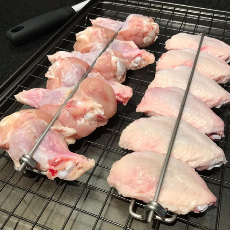 (🎄Christmas Flash Sale-50% OFF) Wing Rails make it easier to grill your chicken wings!