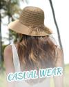 FURTALK Sun Hats for Women Beach Hat Wide Brim Handmade Straw Hat Breathable Foldable Packable Cap for Travel UPF