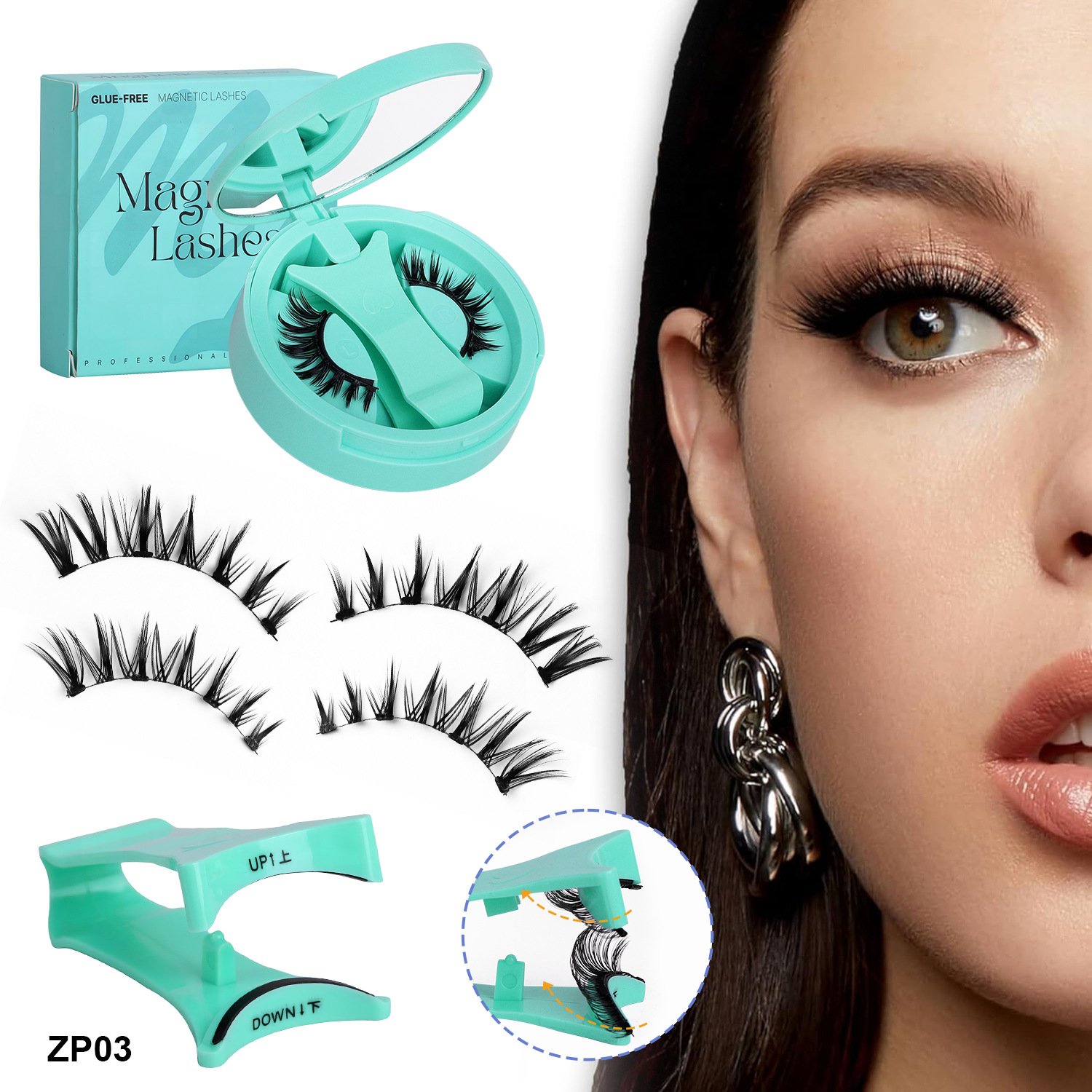 🔥Letzter Tag 49 % RABATT🎁Wiederverwendbare magnetische Wimpern mit Applikator