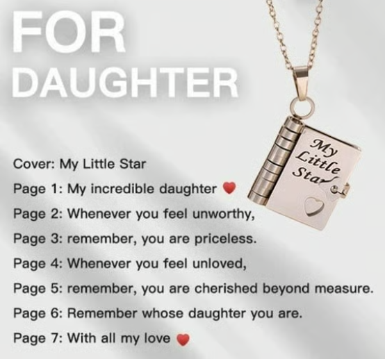 🎁💗Meine kleine Stern-Buch-Kette für Tochter & Sohn, Geburtstagsgeschenk, Abschluss-Schmuck der Liebe