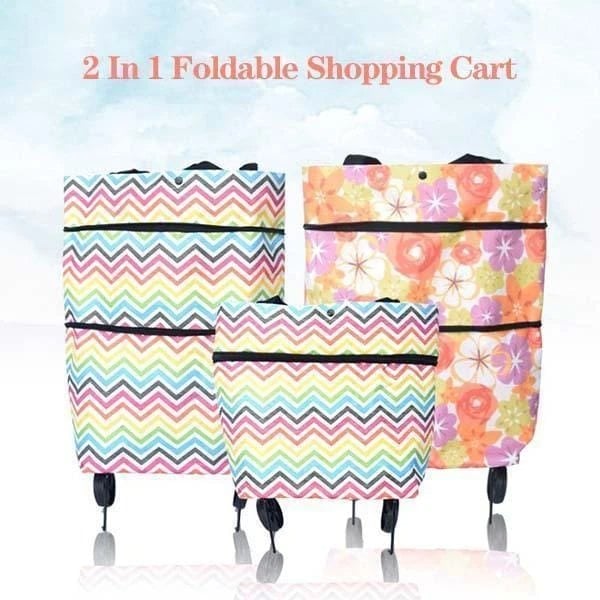🎁TikTok Last Day Sale - 70% OFF🎉Foldable Shopping Trolley Tote Bag