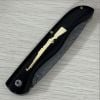 Handmade Damascus ebony handle folding knife