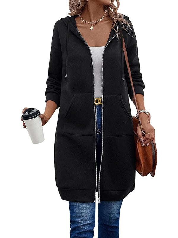 📢Letzter Tag: 49% Rabatt🔥Lässiger Fleece-Kapuzenpullover mit Reißverschluss für Damen