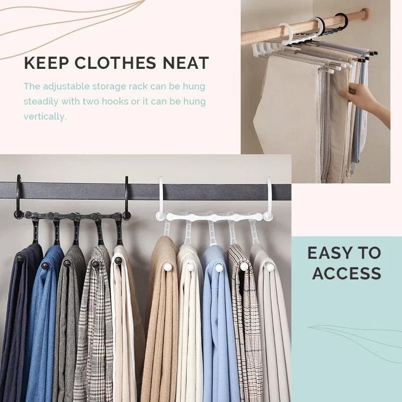 (🌲EARLY CHRISTMAS SALE - 50% OFF) 🎁Multifunctional Pants Rack(BUY 2 FREE SHIPPING TODAY!)