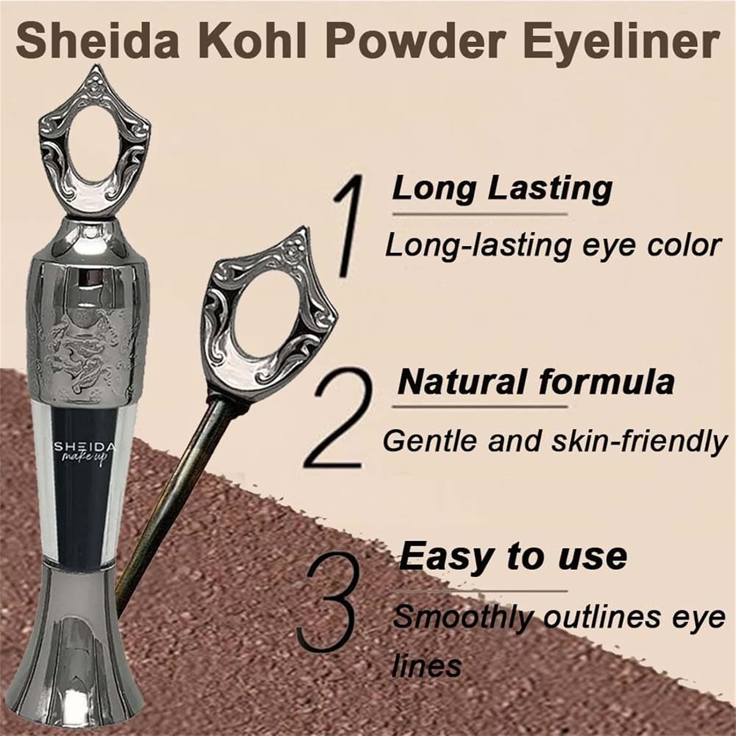 Sheida Kohl Powder Eyeliner Handmade 100% natural