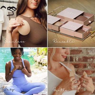 🏆#1 Bestselling🏆Go Braless! Seamless Nipple Covers (Latex-free and 100% Medical Silicone)