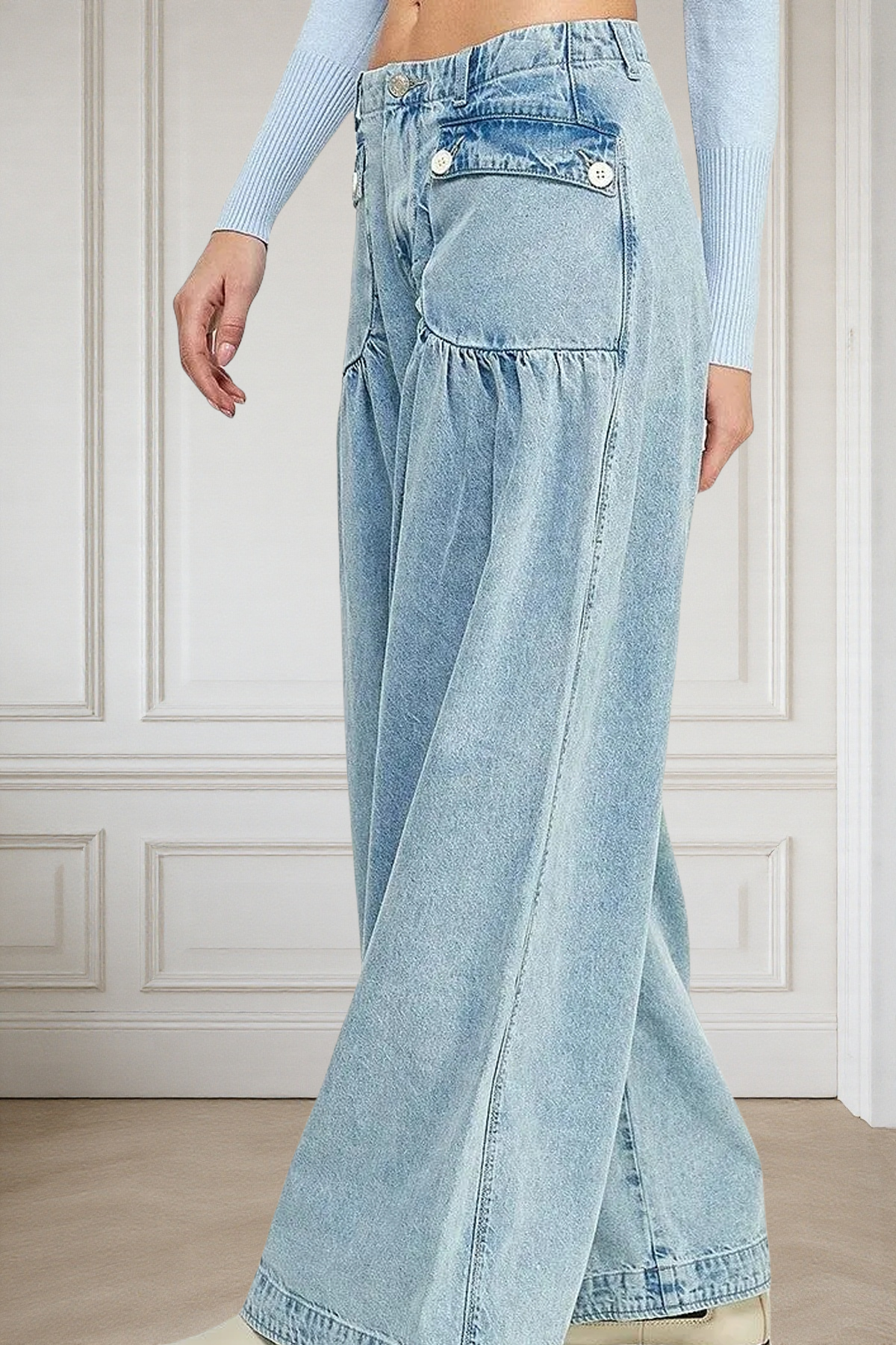 🔥LAST DAY 50% OFF🔥2025 New In Lotus Tube Jeans(BUY 2 FREE SHIPPING)