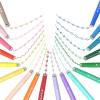 AECHY 8PCS Colored Curve Highlighter Pen Set for Note Taking, Dual Tip Pens with 5 Different Shapes & 8 Colors Fine Lines, for Kids Journaling Supplies