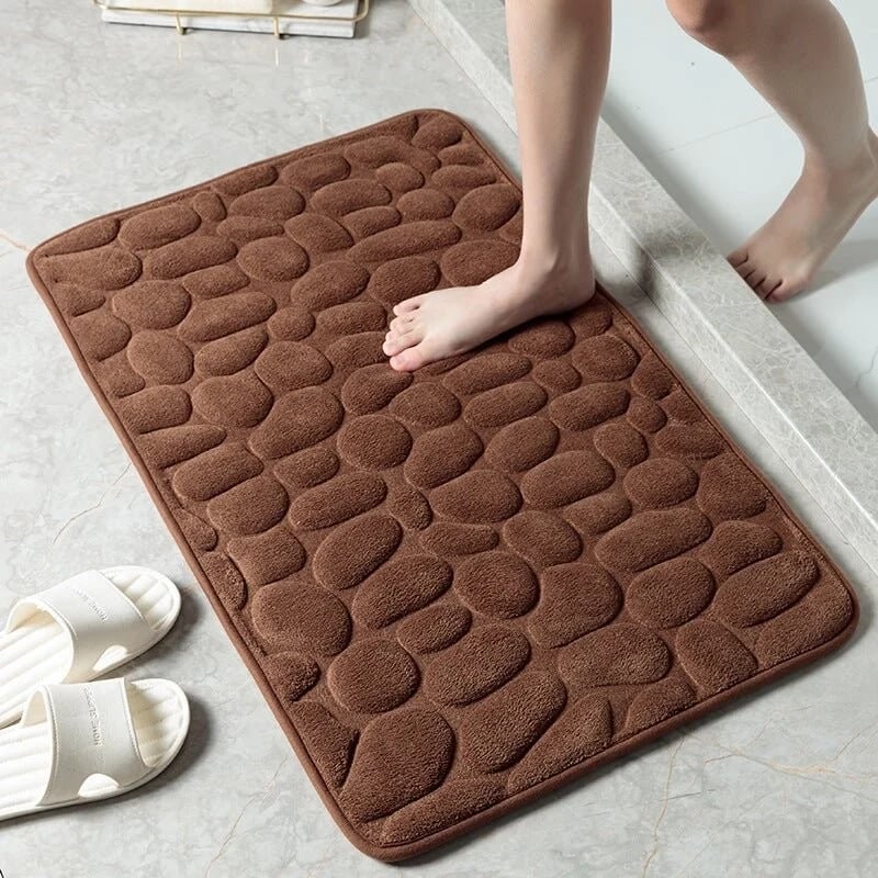 🔥(Last Day Sale- 50% OFF) Cobblestone Embossed Bathroom Bath Mat - Buy 2 Free Shipping