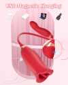 Rose Muncher Powerful Sucking Vibrator Dildo Women's Tongue Licking