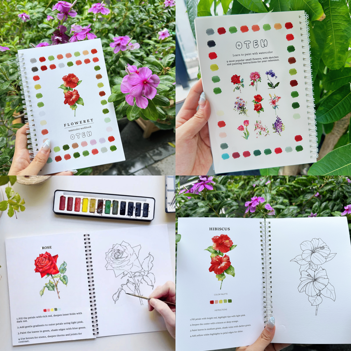 🎁Last Day Promotion 70% OFF💕 Watercolor Workbook🖼️Beginner-Friendly