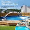 🎁TikTok Last Day Sale - 70% OFF🔥Solar Pool Fountain with Lights Dual Arc - Above/Inground Pool Fountain Lights with Remote Control