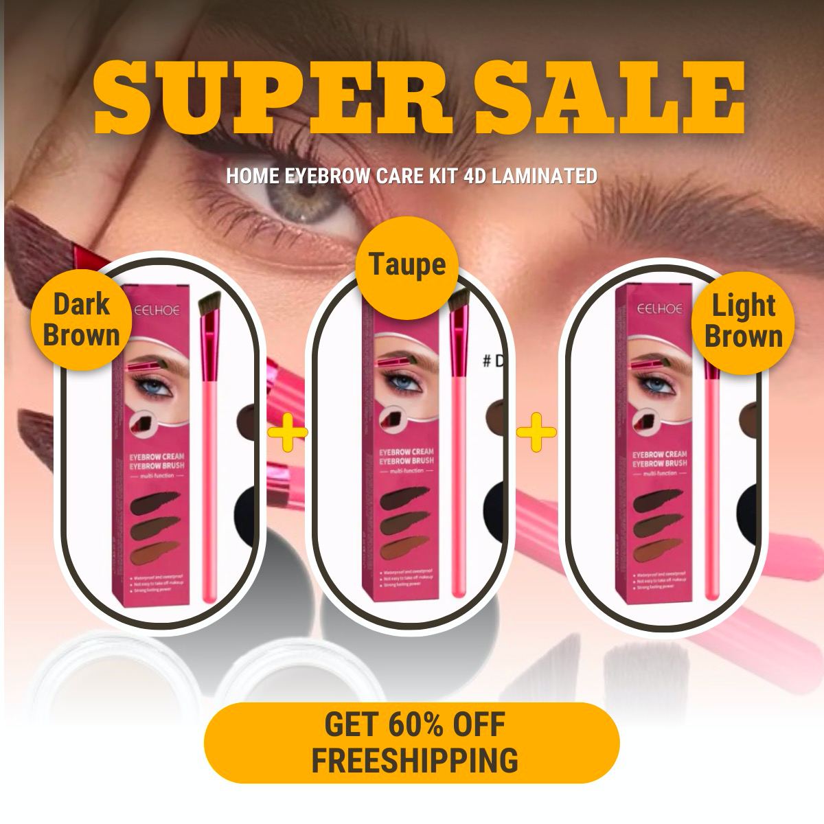 (🔥Last Day Promotion - 50% OFF🔥)  Home Eyebrow Care Kit 4D Laminated,BUY MORE SAVE MORE