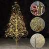 ✨4' Pre-Lit Starburst Gold Artificial Christmas Tree with 500 Warm White Twinkling LED Lights🎄🌟