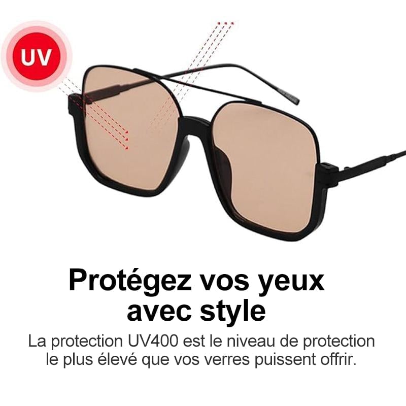 😍Lunettes de soleil aviateur rétro unisexes à verres teintés, tendance et faciles à assortir