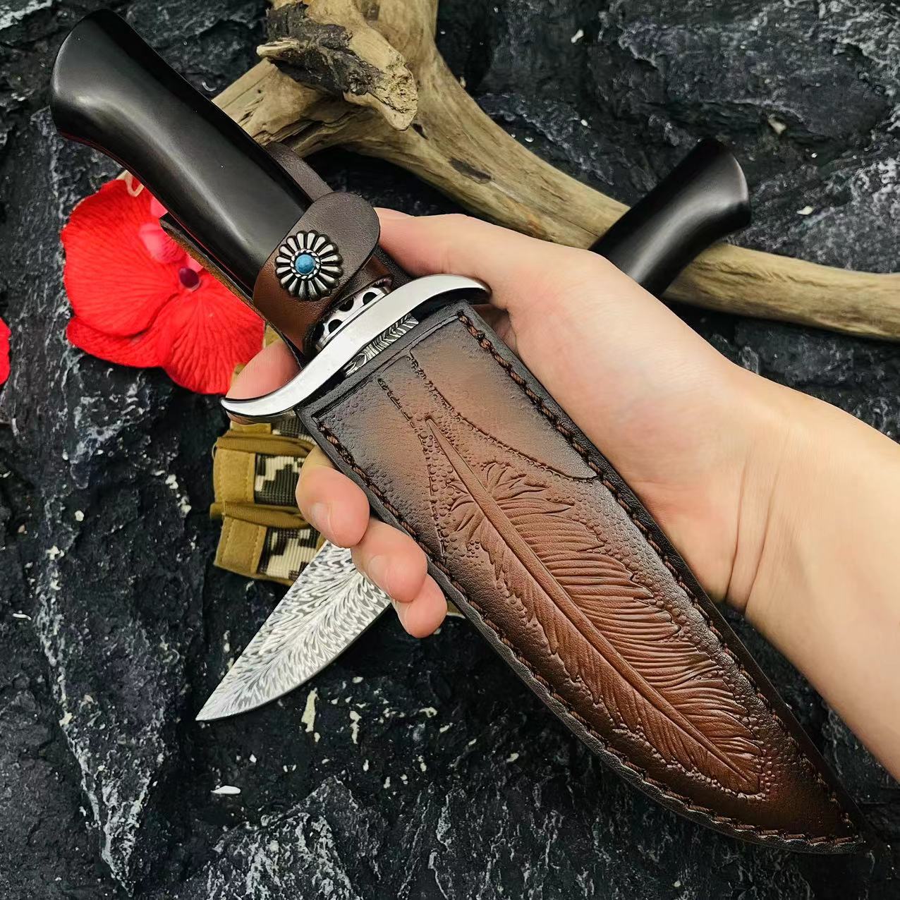 𝓔𝓭𝓰𝓮𝓑𝓸𝓻𝓷®Bowie Hunter Fixed Blade Knife