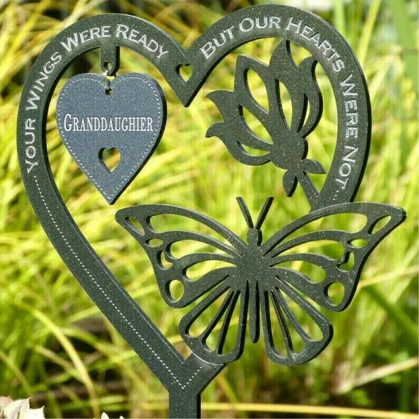 Memorial Gift Butterfly Ornament Garden Plaque