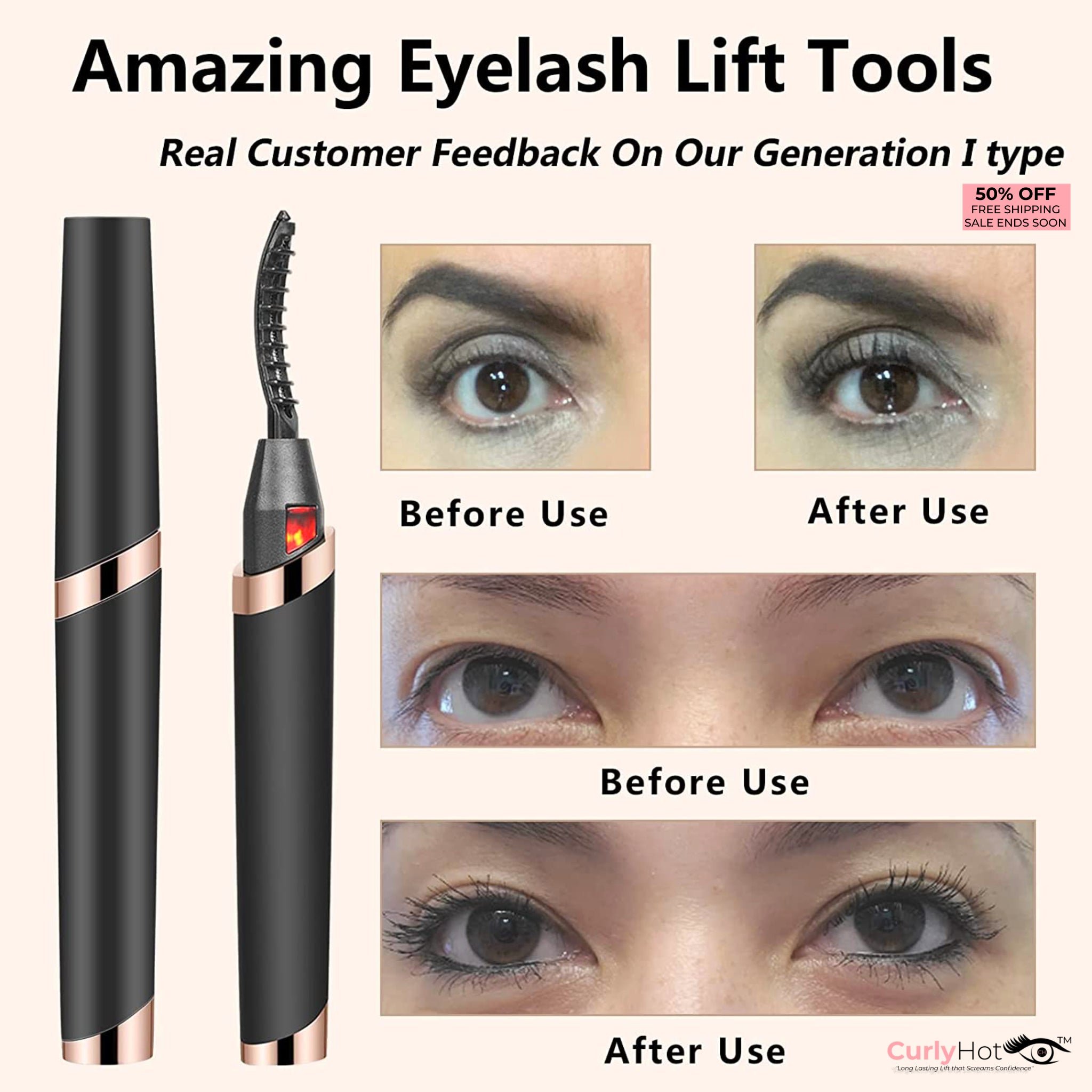 🔥Last Day Promotion 48% OFF-🎁-Heated Eyelash Curler