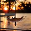 Umbrella Shaped Bird Feeder, Metal Garden Decoration for Hummingbirds, Bees, Butterfly