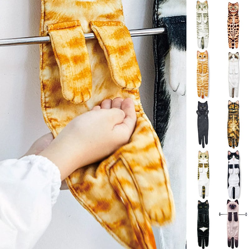 👀Buy 2 get 1 free-✨New Arrival ✨😺Cute Cat Hand Towel🐾