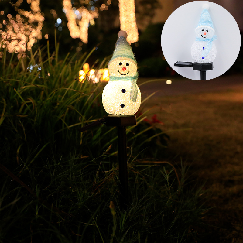 🎅🎄Solar Powered Ground Mounted Snowman Light⛄️