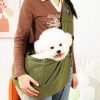 Dog Sling Carrier Evergreen 100% Organic Cotton For Cats too