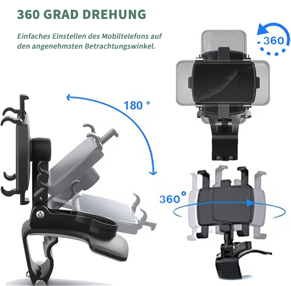 🏆2025 Neuankömmling 360-Grad-drehbare Handyhalterung fürs Armaturenbrett im Auto