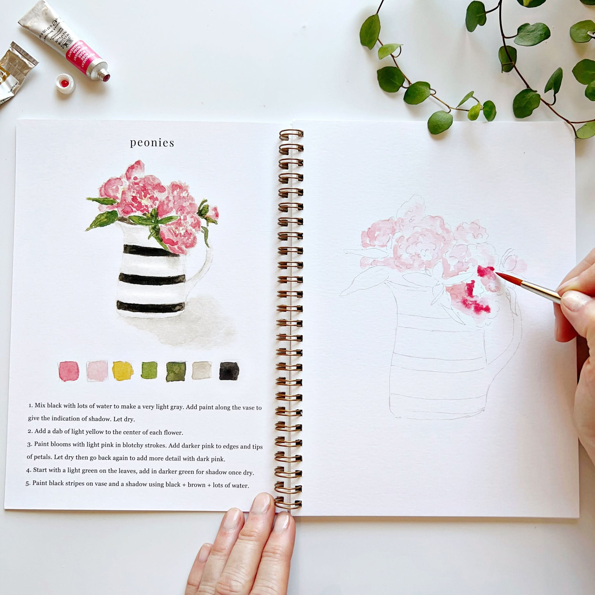 🌸Bouquets Watercolor Workbook