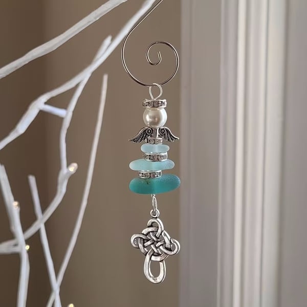 🎄XMAS Gift For Ocean Lovers🐬 Genuine Sea Glass Tree Ornament