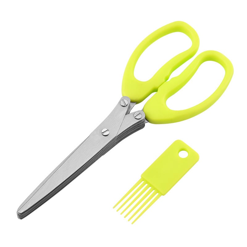 (🔥🎁2023 Hot Sale🎁-49% Off 🔥) 5 Blade Kitchen Salad Scissors