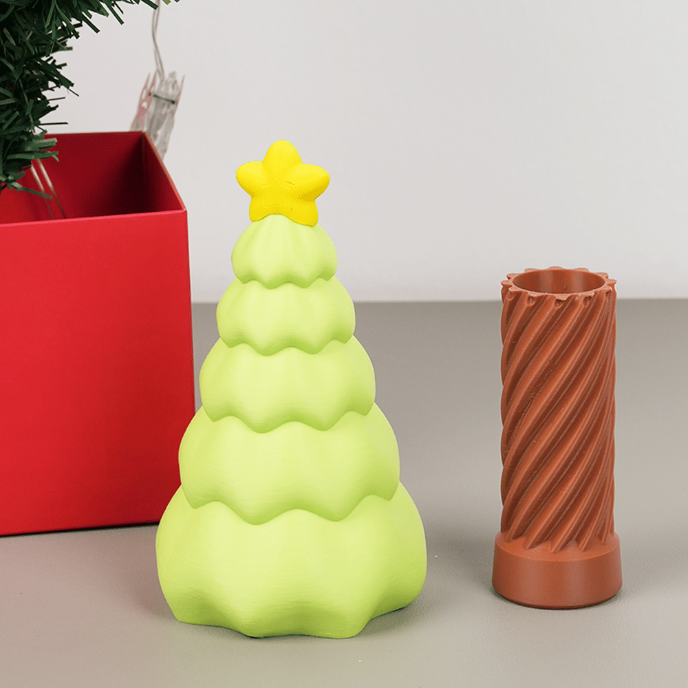 🎄TikTok Christmas Sale - 70% OFF✨🎄3D Printed Christmas Tree Stack-Spiral Creative Stress Relief Toy Storage Ornaments