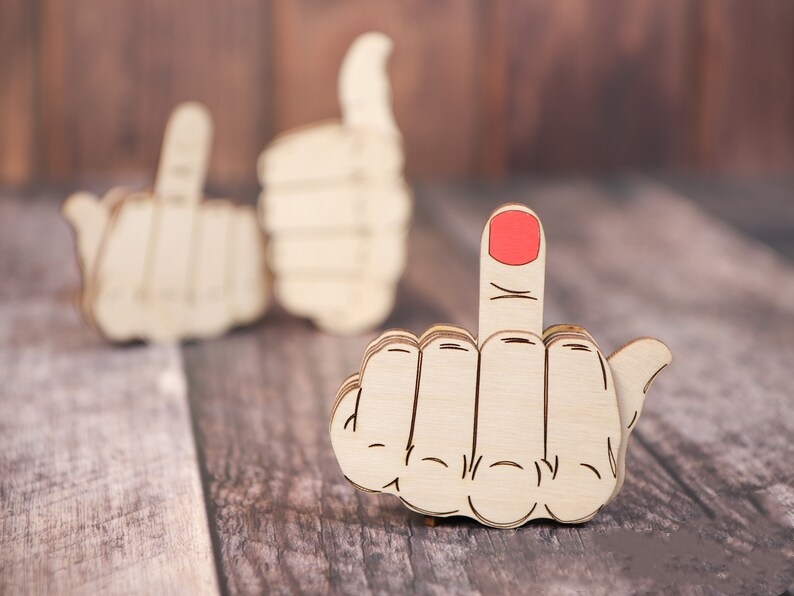 ✨Christmas Sales 49% OFF--🤣Funny Wooden Middle Finger