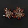 (Christmas Hot Sale- 49% OFF) Rhinestone Double Flower Hair Clip- Buy 4 Free Shipping