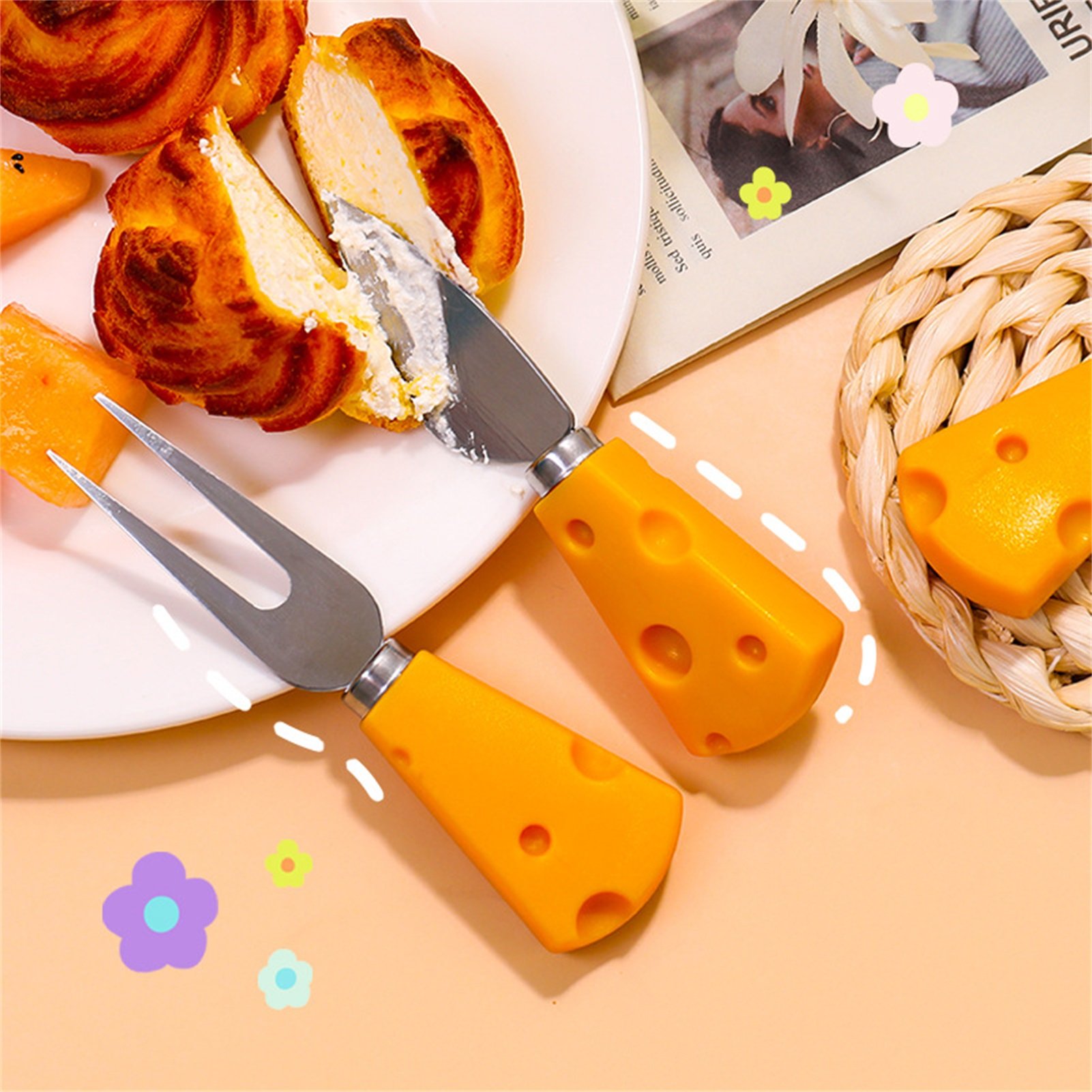 (🎄Christmas Hot Sale- 49% OFF) 5 Pieces Set Travel Cheese Knives🧀Buy 6 Get Extra 20% OFF