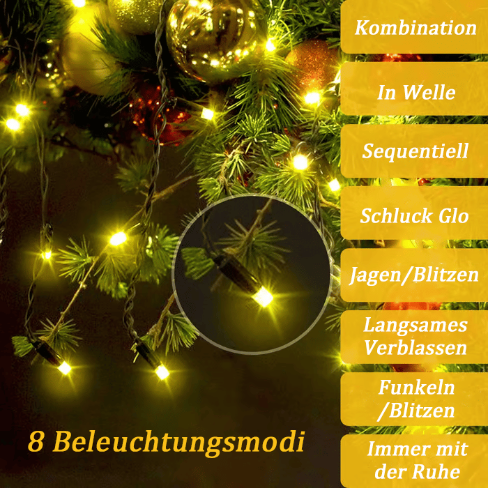 🔥Letzter Tag Verkauf 49% Rabatt🎄Weihnachtsbaum-Wasserfalllichter mit Ring(Wasserdicht)