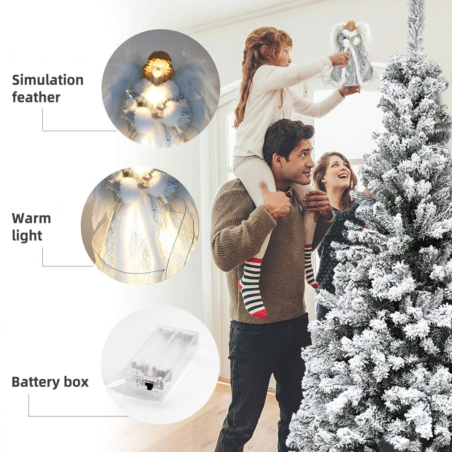 🎄🎅Christmas Presale - 49% OFF🎄Animated Tree Topper - Celestial Angel✨️