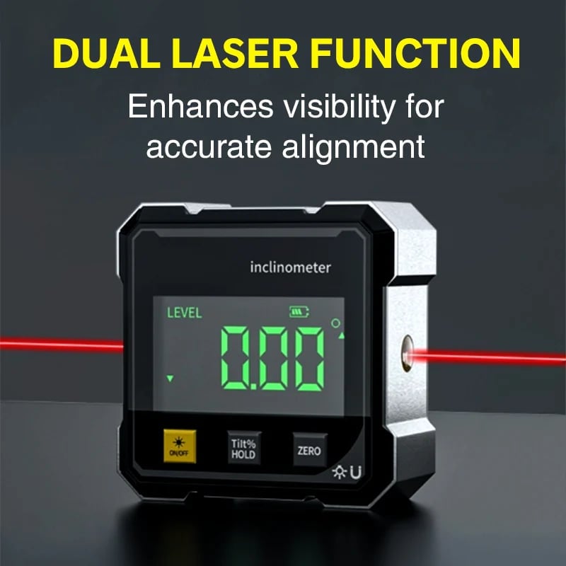 🎁Last Day Sale - 70% OFF🎉4-Side Magnetic Digital Angle Gauge with Laser