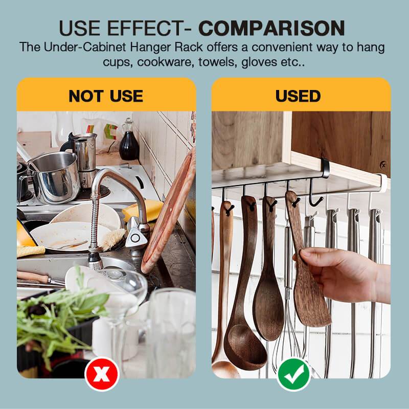 (MOTHER'S DAY SALE - SAVE 50% OFF)Under-Cabinet Hanger Rack (6 Hooks)