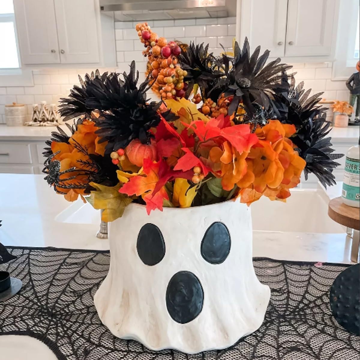 🔥Halloween pre-sale🔥 Halloween ghost bucket handmade flower basket, suitable for home decoration