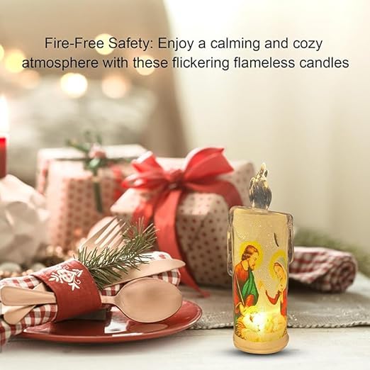 TikTok Last Day Promotion -60% OFF🎉LED prayer flameless candles, Jesus saints religious decoration, Christmas Easter gift🕯️🕯️