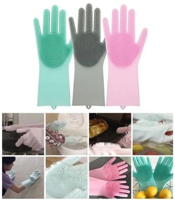 🔥🔥🔥Mother's Day hot sale-70% OFF ! Reusable Silicone Cleaning Gloves (🛒BUY 2 GET 1 FREE)