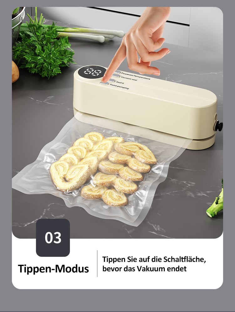 🔥Letzter Tag Verkauf 49% Rabatt ✨✨Mini Akku Vakuumierer – Wird mit Frischhaltebeutel geliefert
