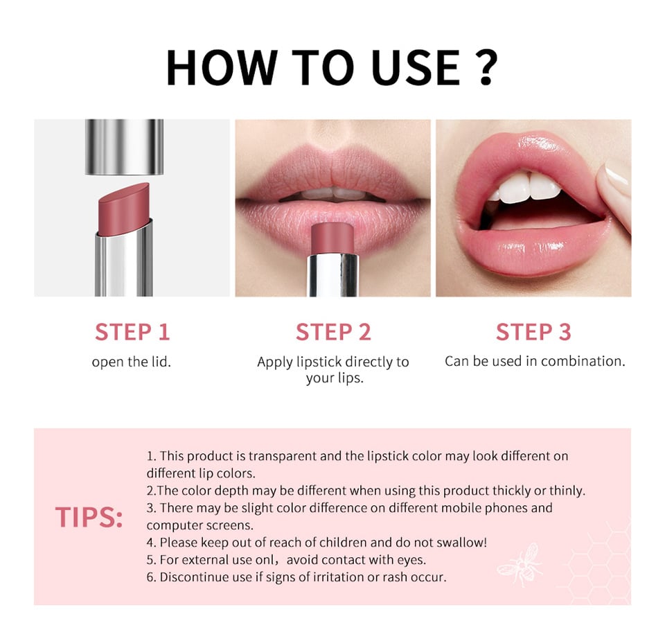 💥Flash Sale🔥Honey Tinted Lipstick – Hydrating Black & Pink Balm with Sheer Shine, Long-Wear Cherry Gloss