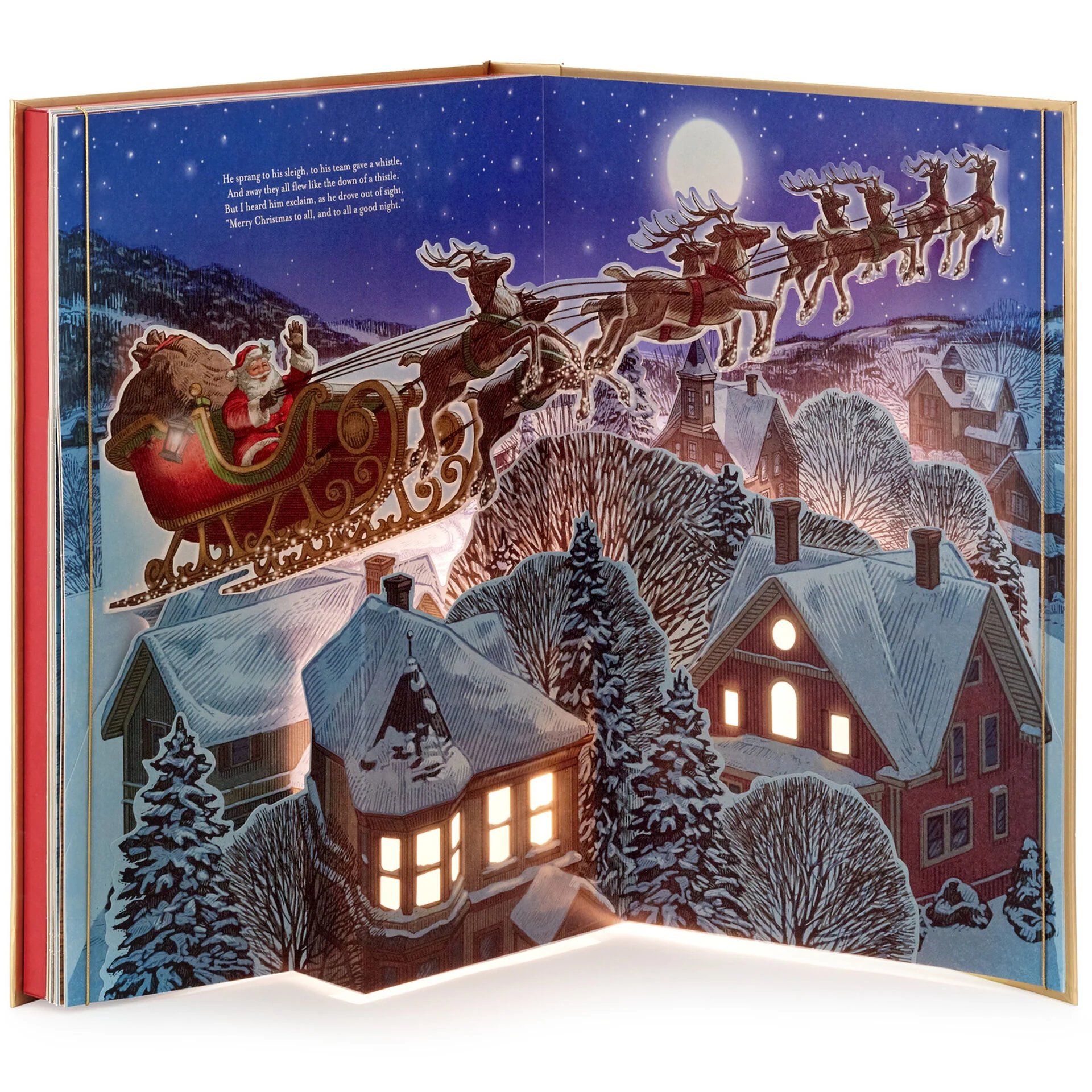 (🌲Early Christmas Sale) The Night Before Christmas Pop-Up Book With Light and Sound 📖