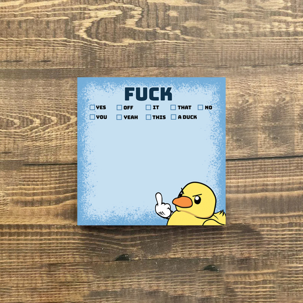 🤣Funny Middle Finger Duck Sticky Notes