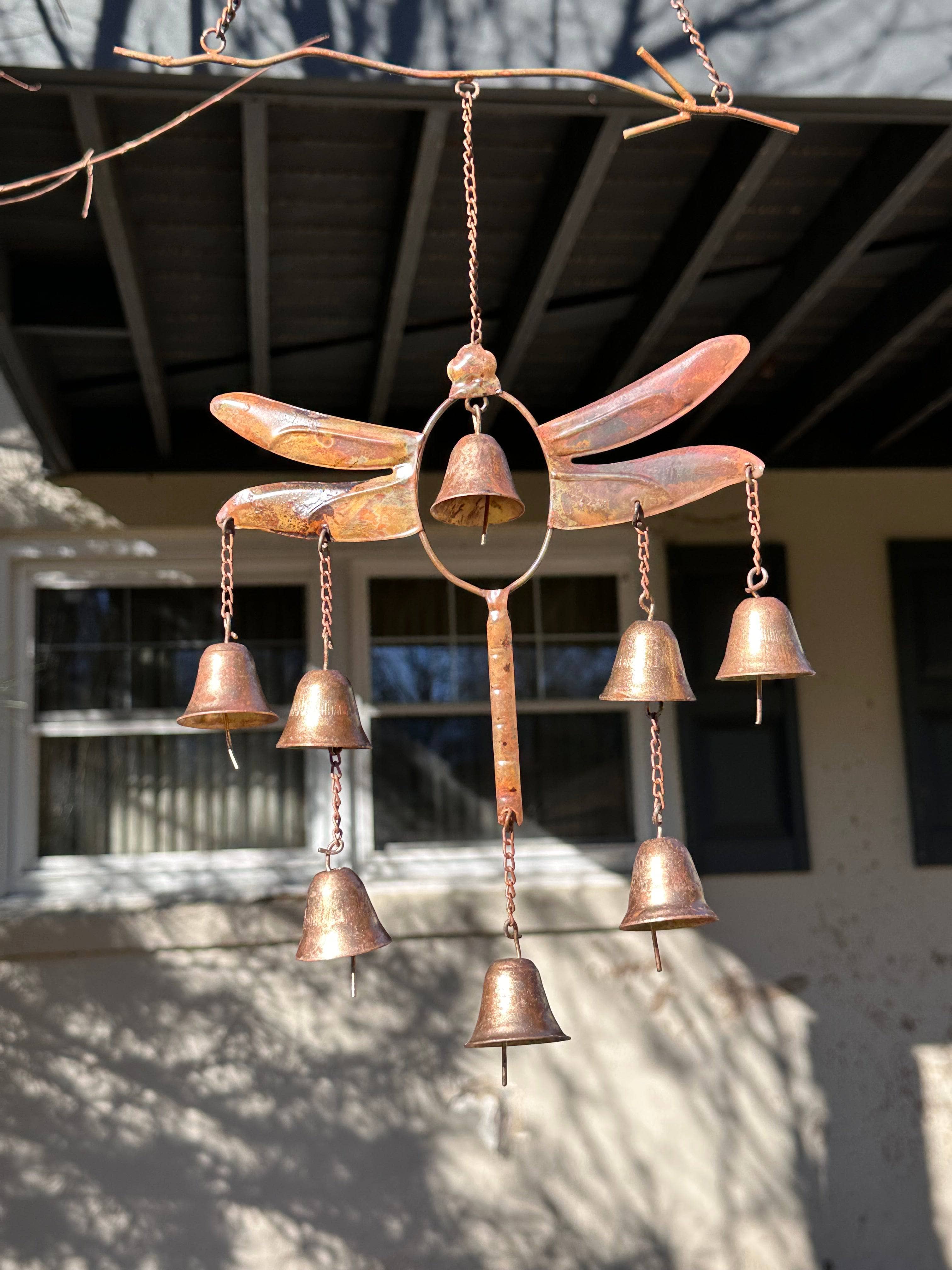 🔥Handmade Dragonfly with Bells Wind Chime